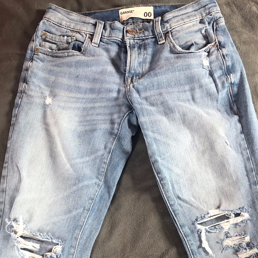 Garage light wash mom jeans